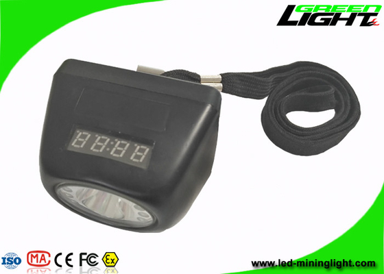 Black Color Mining Cap Lights 8000lux High Brightness Headlamp With Digital Screen