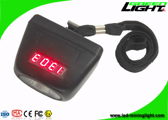 Digital Screen Underground LED Mining Headlamp 8000lux IP68 With Safety Rope