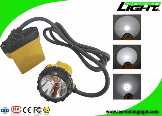 Ip68 Cordless LED Miners Cap Lamp Super Bright Rechargeable Aluminum Cup Material