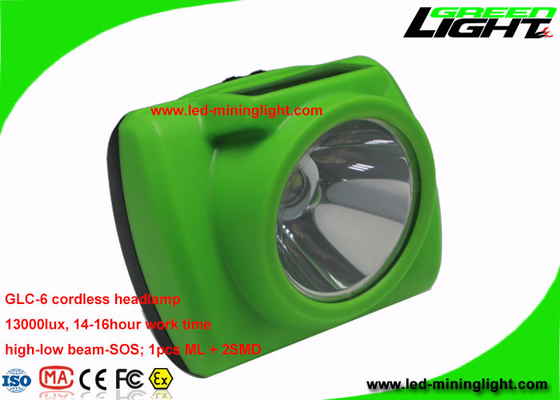 Cordless LED Coal Miner Lights Waterproof High Power Headlamp With Li - Ion Battery