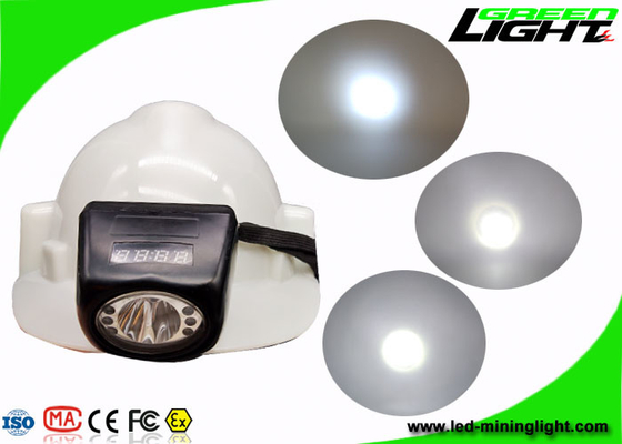 Digital Screen Portable Cordless Mining Cap Lamps IP68 8000lux High Brightness