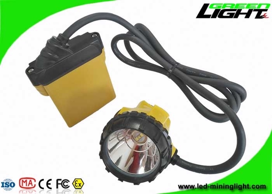 High Beam Corded LED Mining Light 10.4Ah Samsung Battery 25000Lux IP68 Waterproof