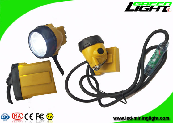 IP68 Waterproof Led Coal Miners Lamp 25000lux 10.4Ah Battery Customized Color