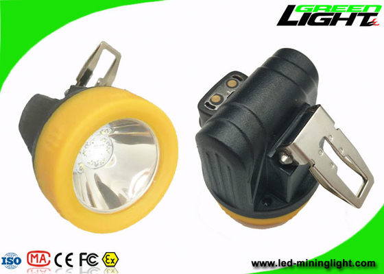 Magnetic Charging 10000lux Underground Miner Cap Lamp Small Size IP68 3.8Ah Battery