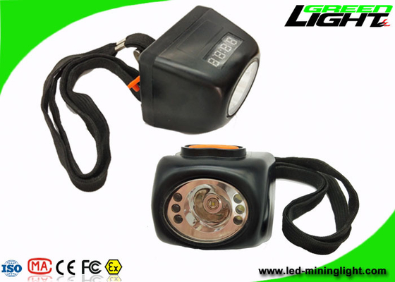 Digital Screen IP68 Hard Hat Led Lights 8000lux High Brightness Lightweight PC Body