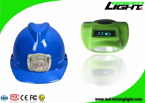 Underground Cordless Mining Lights CREE LED 13000lux OLED Screen With Low Power Warning Function