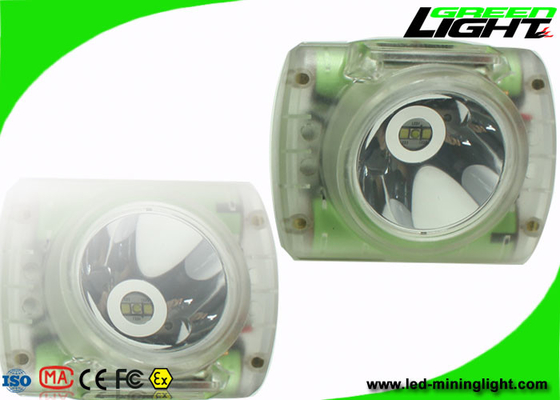 Lightweight 13000 Lux Rechargeable Miners Cap Lamp Waterproof IP68 With USB Charger