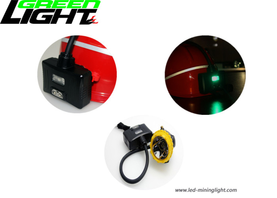 Semi Corded Miner Cap Lamp 15000lux 4 Lighting Modes With Rear Low Power Warning Lamp
