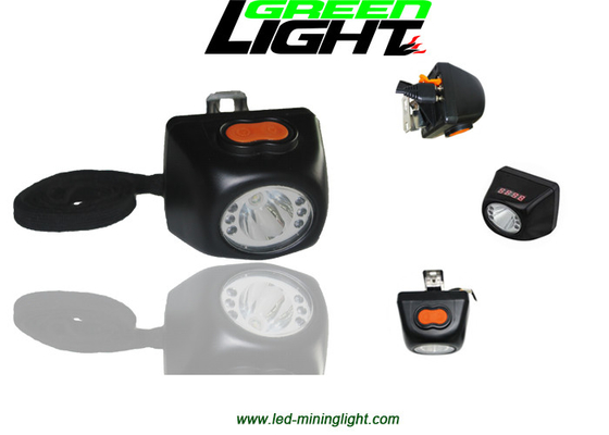 Small Size LED Miners Cap Lamp 8000LUX 221lum Brightness With Digital Screen