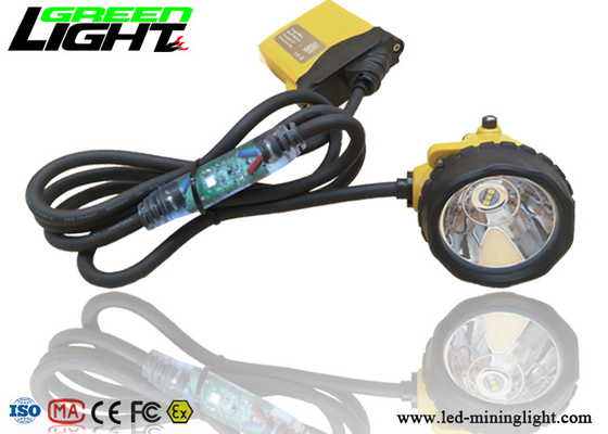 IP68 LED Miners Cap Lamp 25000lux 10.4Ah SAMSUNG Battery Pack 800mA 4 Light Modes