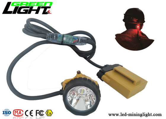 IP68 LED Miners Cap Lamp 25000lux 10.4Ah SAMSUNG Battery Pack 800mA 4 Light Modes