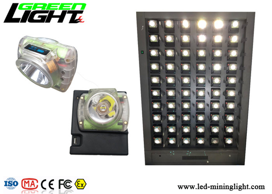 60 Unit Single Sided Underground Mining Cap Lamps Safety Fast Charging Rack