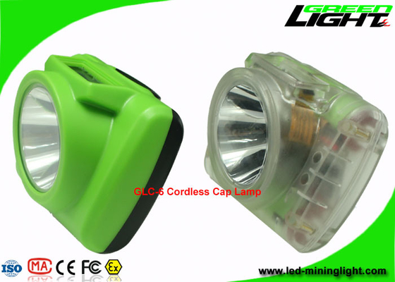 Dual High Low Beam Cordless Miners Cap Light Waterproof With Digital Battery Capacity Display