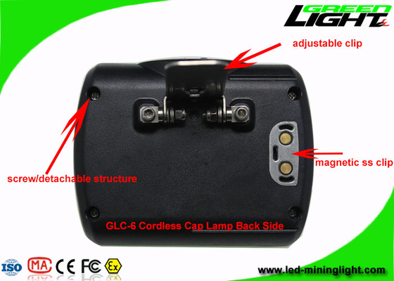 Dual High Low Beam Cordless Miners Cap Light Waterproof With Digital Battery Capacity Display
