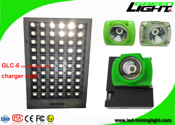 GLC-6 Single Side 60 Units Cordless LED Miners Cap Lamp Charging Station 110V-240V