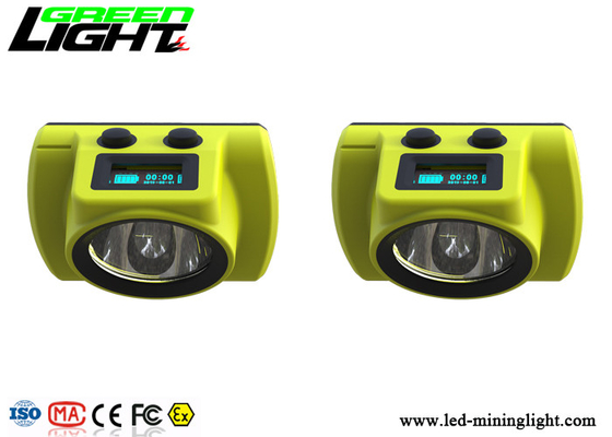 18000lux LED Miners Cap Lamp 6800mA ABS Material Warning Function USB Charging