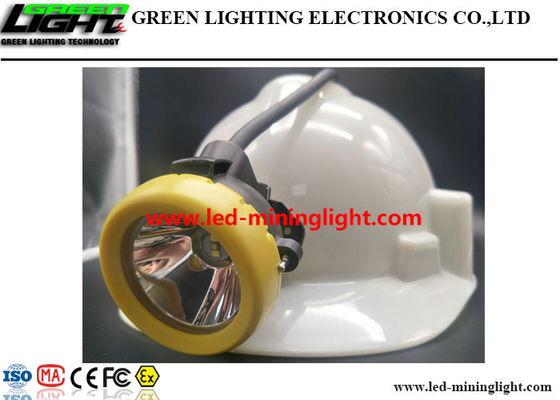 Lightweight LED Miners Cap Lamp 10000lux 7.8Ah Lithium Ion With Silicon Button Cap