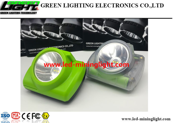 USB Charging LED Miners Cap Lamp 25000lux 1.78W Flame Retardant With OLED Screen