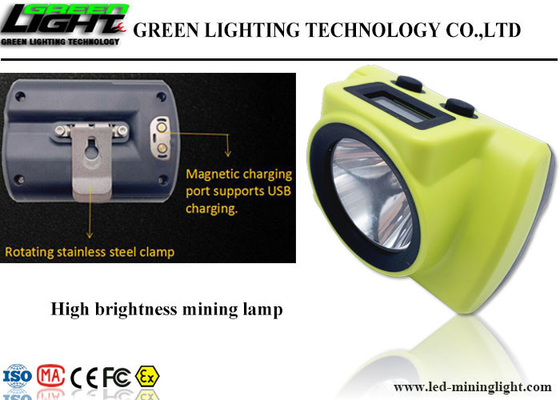 18000lux High Brightness LED Miners Cap Lamp OLED Screen For Battery Capacity Display