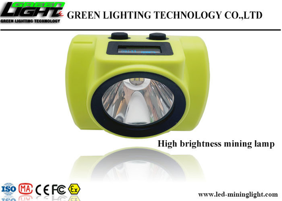 18000lux High Brightness LED Miners Cap Lamp OLED Screen For Battery Capacity Display