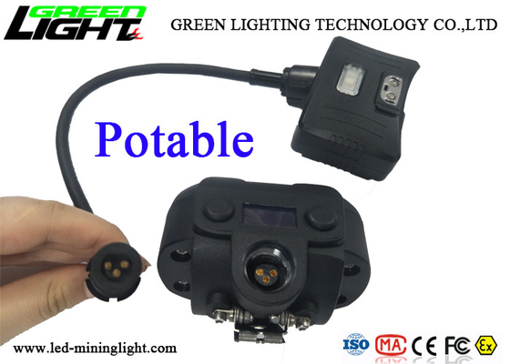 Double Lighting LED Miners Cap Lamp 10000lux 6.8Ah Battery With Big OLED Display