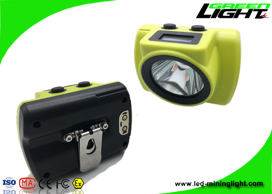 Hard Hats Cordless Mining Cap Lamps OLED Screen USB Charger With Handy Switch