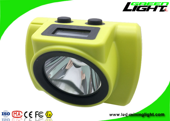 Hard Hats Cordless Mining Cap Lamps OLED Screen USB Charger With Handy Switch