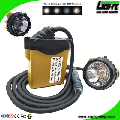 Aluminum Miners Cap Rechargeable LED Headlamp IP68 10.4Ah SAMSUNG Battery High Safety