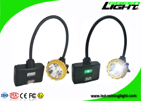 High Beam Mining Cap Lights 6.8Ah Panasonic Battery SOS With Rear Warning Light