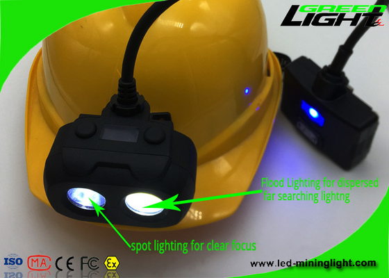 Dual Beam Rechargeable LED Headlamp IP68 Waterproof Light With Cree Led 15000lux