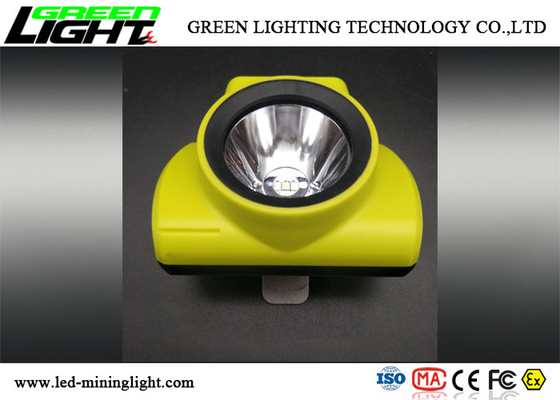 Safety LED Miners Cap Lamp 18000lux 385lum IP68 Impact Resistant Material Shell