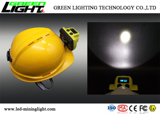 Safety LED Miners Cap Lamp 18000lux 385lum IP68 Impact Resistant Material Shell
