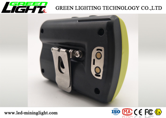 Safety LED Miners Cap Lamp 18000lux 385lum IP68 Impact Resistant Material Shell
