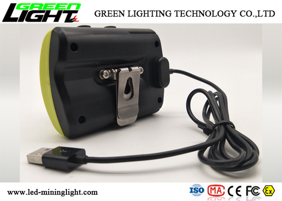 18000 Lux 385 Lum Rechargeable Mining Cap Lamps LED Screen All In One Stuture