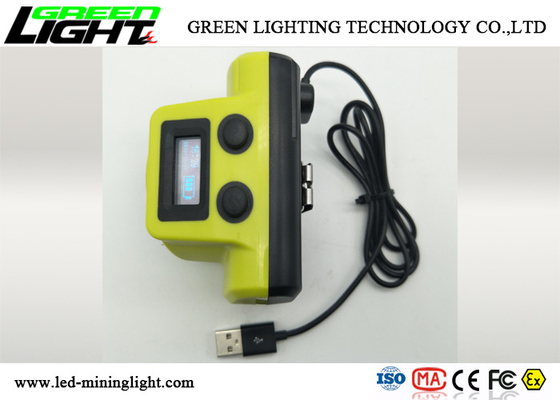18000 Lux 385 Lum Rechargeable Mining Cap Lamps LED Screen All In One Stuture