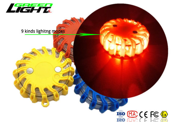 Multiple Colors Led Emergency Warning Lights 5 Watt With Magnetic Rechargeable