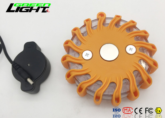 Magnetic Rechargeable LED Flashing Police Warning Lights With Li - Ion Battery