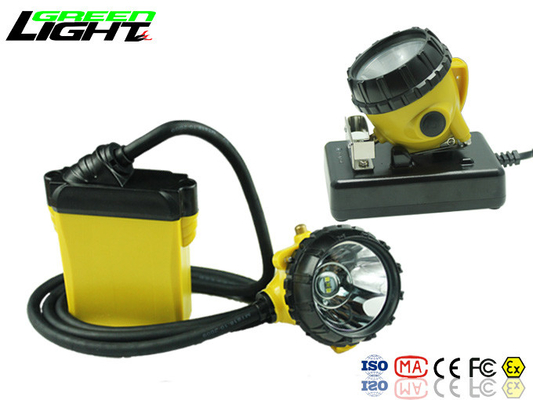 25000 Lux Brightness Miners Helmet Lamp Aluminum Lighting Cup Material Cree Source