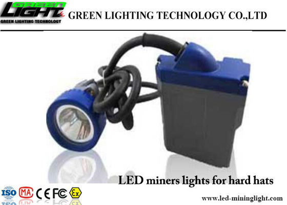 Bulletproof Lens Led Miners Cap Lamp  6.6 Ah Li - Ion Battery 1000lux Waterproof IP68