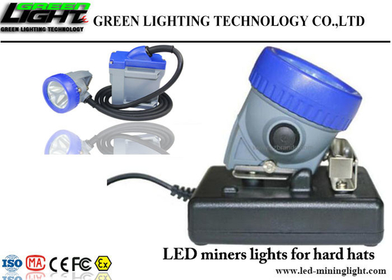 Bulletproof Lens Led Miners Cap Lamp  6.6 Ah Li - Ion Battery 1000lux Waterproof IP68