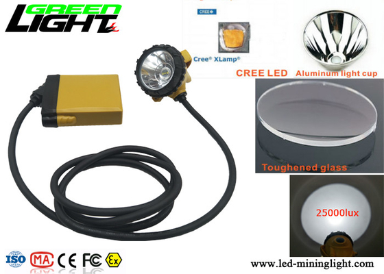 Safety Coal Miner Hard Hat Light Stretch Resistant Cable Connection Waterproof IP68