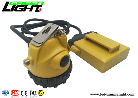 Portable 25000Lux Rechargeable LED Headlamp , 10.4Ah Corded Mining Cap Lamp IP68