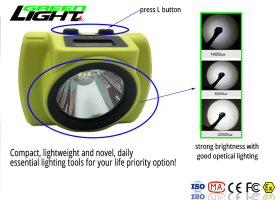 Super Bright Rechargeable LED Headlamp Explosion Proof 6.8Ah Li - Ion Battery