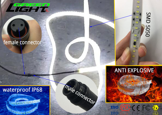 Anti Explosive LED Flexible Strip Lights RGB 5050 Silicone Material Cool White Color