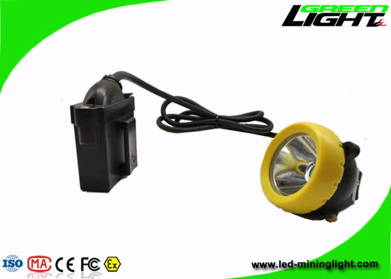 Industrial Lighting LED Miners Cap Lamp 10000lux 7.8Ah Battery With Silicon Button Cap