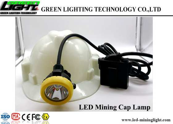 10000Lux Corded LED Miners Cap Lamp , Waterproof Coal Miner Hard Hat Light IP68