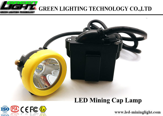 10000Lux Corded LED Miners Cap Lamp , Waterproof Coal Miner Hard Hat Light IP68