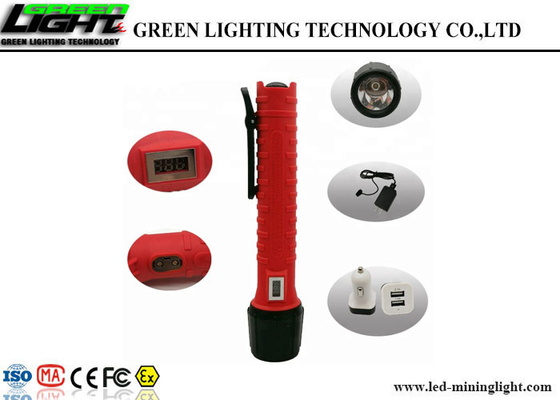 Low Battery Indication Explosion Proof Torch Light , Rechargeable Torch Light