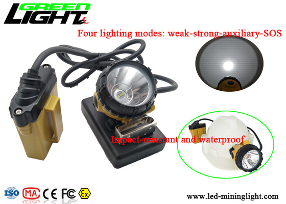 25000lux Afety Wire Cap Led Mining Lamp , High Intensity Light Flashing Cap Light