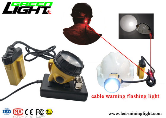 25000lux Afety Wire Cap Led Mining Lamp , High Intensity Light Flashing Cap Light